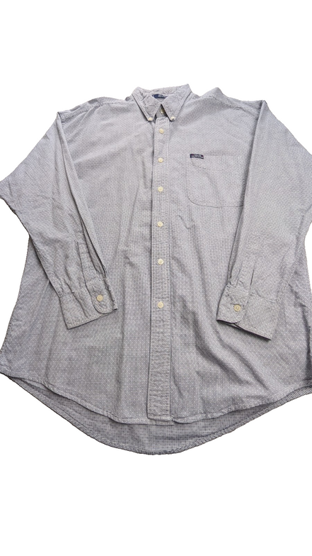 Chemise Chaps Ralph Lauren L carreaux blanc gris shirt button down