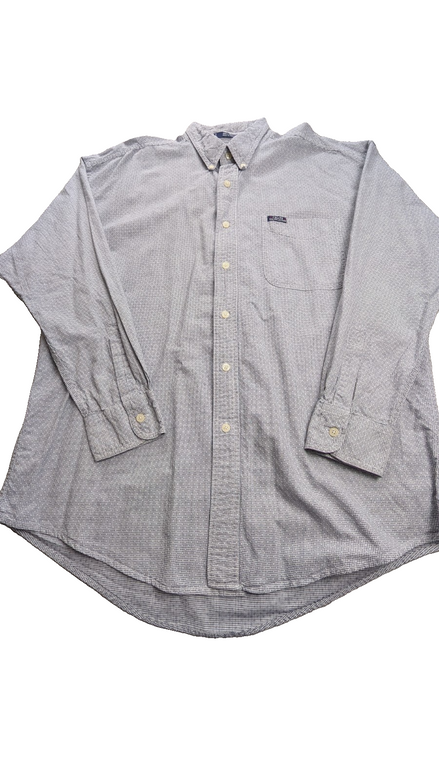 Chemise Chaps Ralph Lauren L carreaux blanc gris shirt button down
