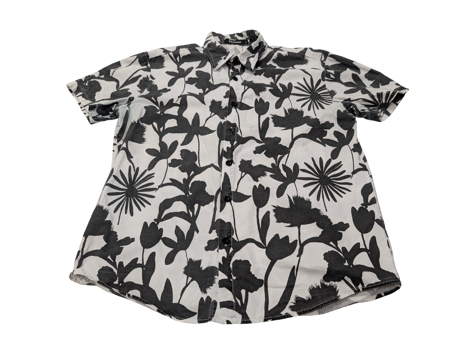 Chemise hawaïenne VatPave tulipes marguerites manches courtes taille S #740