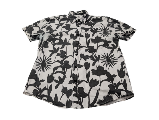 Chemise hawaïenne VatPave tulipes marguerites manches courtes taille S #740