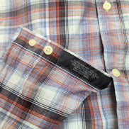 Chemise John Bartlett L Carreaux Rouge Bleu 100% Coton Manches Longues