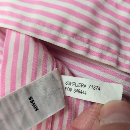 Chemise Ralph Lauren Taille XXL Custom Fit Rose Rayures Coton Logo Bleu