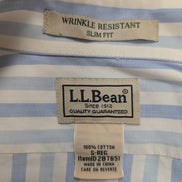 Chemise L.L Bean blanche à rayures bleu taille S #222msch