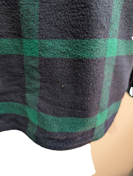 🌊 Chemise HOLLISTER Flanelle Carreaux Vert Bleu M Coton |306S