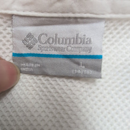 Chemise COLUMBIA PFG Enfant L Blanche Manches Courtes Technique 4 Poches