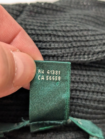 Gilet cardigan LAUREN Ralph Lauren M noir col châle ouvert manches longues