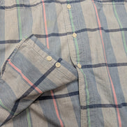 Chemise manches courtes Dockers bleu et rose à carreaux taille M #187msch
