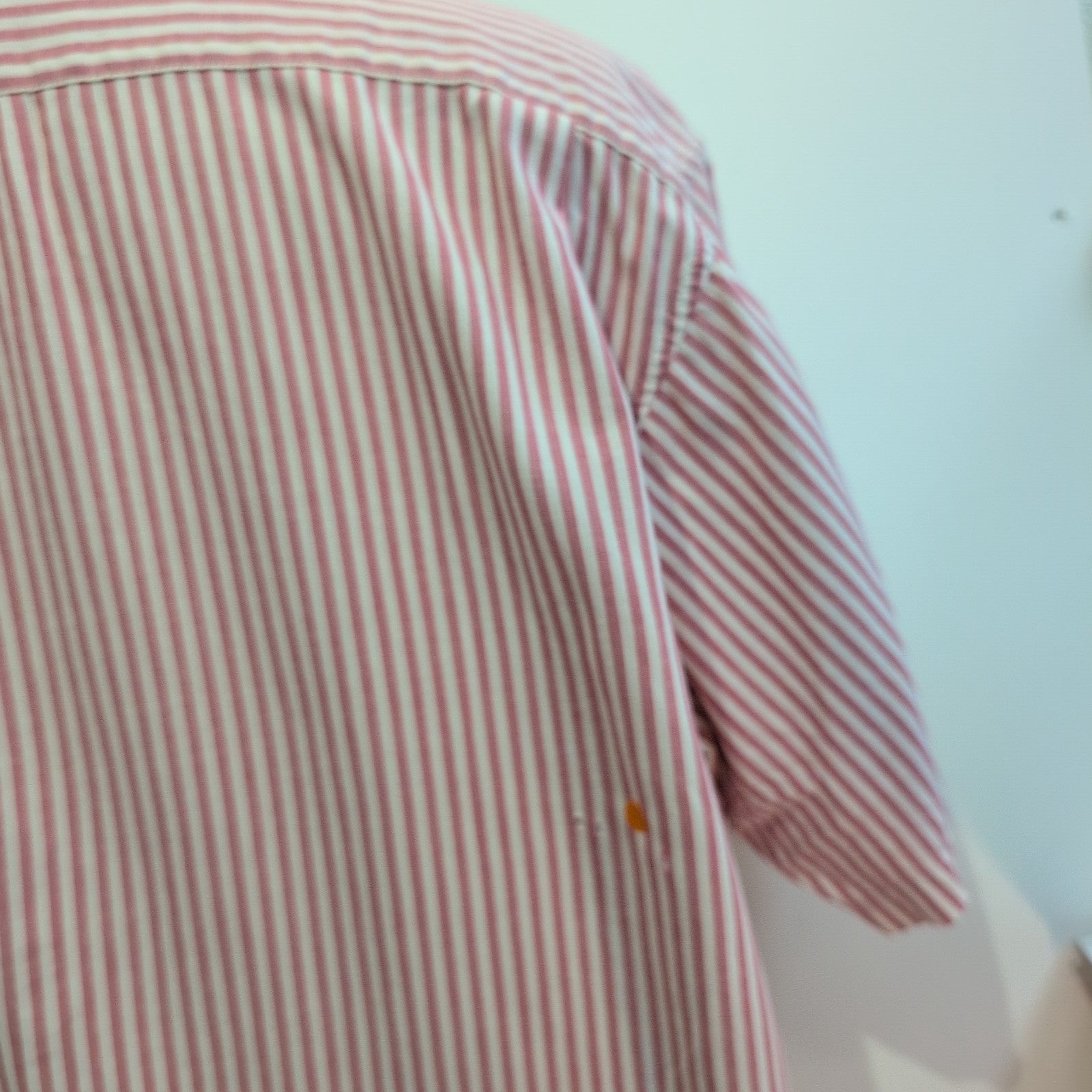 Chemise Docker's Manches Courtes Rayée Rouge - Taille XL (taille comme 2XL)