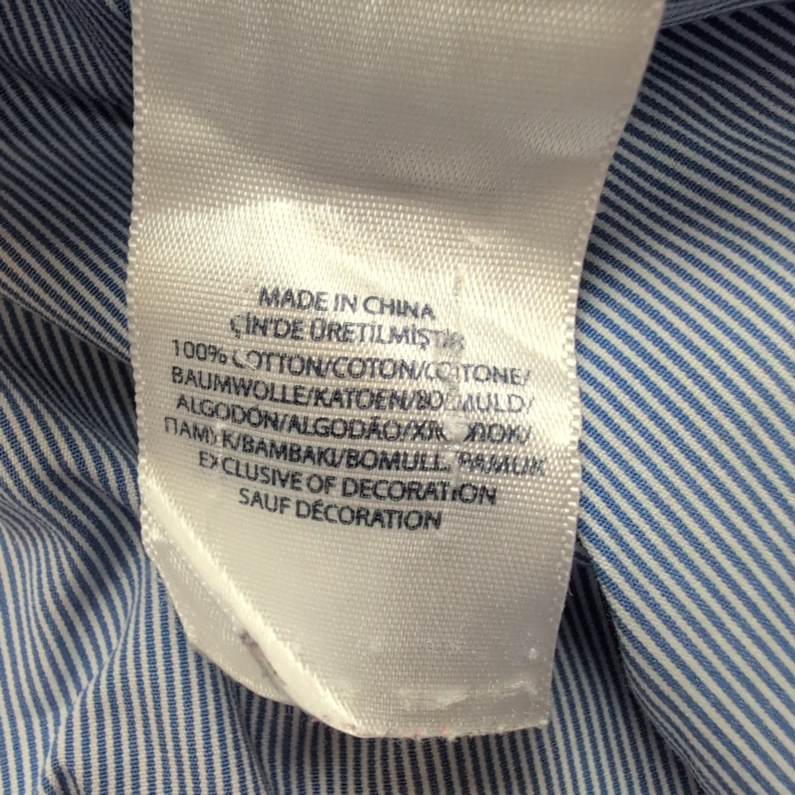 Chemise Polo Ralph Lauren S M Bleue Rayures Logo Marine Col Classique Shirt