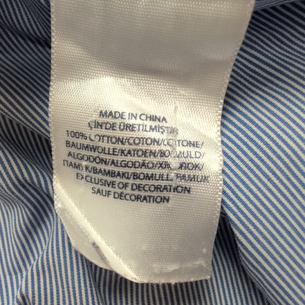 Chemise Polo Ralph Lauren S M Bleue Rayures Logo Marine Col Classique Shirt