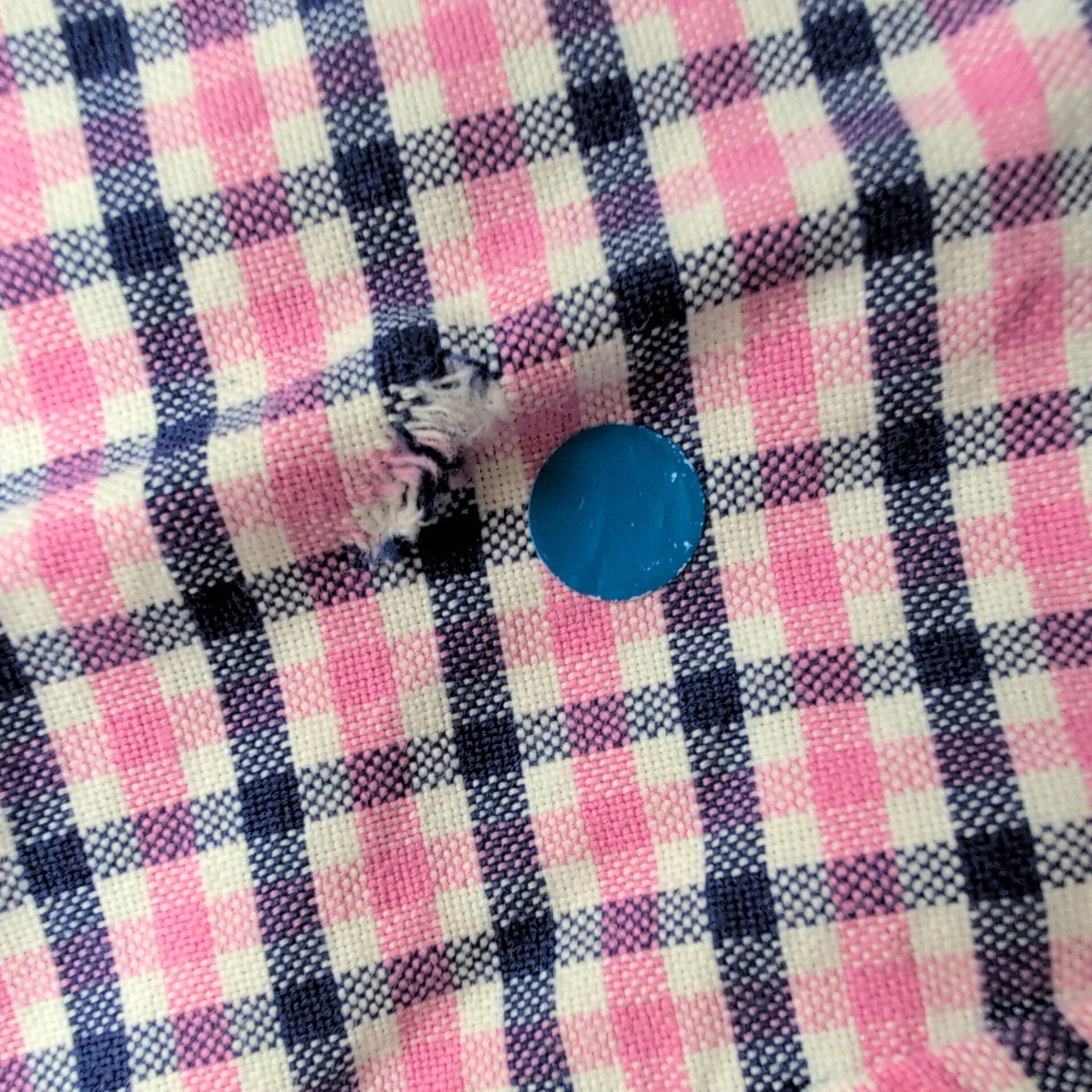 Chemise Ralph Lauren L Rose Carreaux Bleus Oxford Button Down Logo Marron