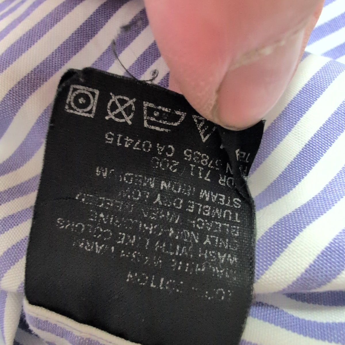 Chemise Nautica XXL Violet Rayures 100% Coton Mercerisé Logo Brodé