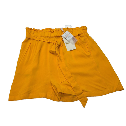 Short Femme XS Fresh Made Jaune 100% Viscose Fluide Neuf
