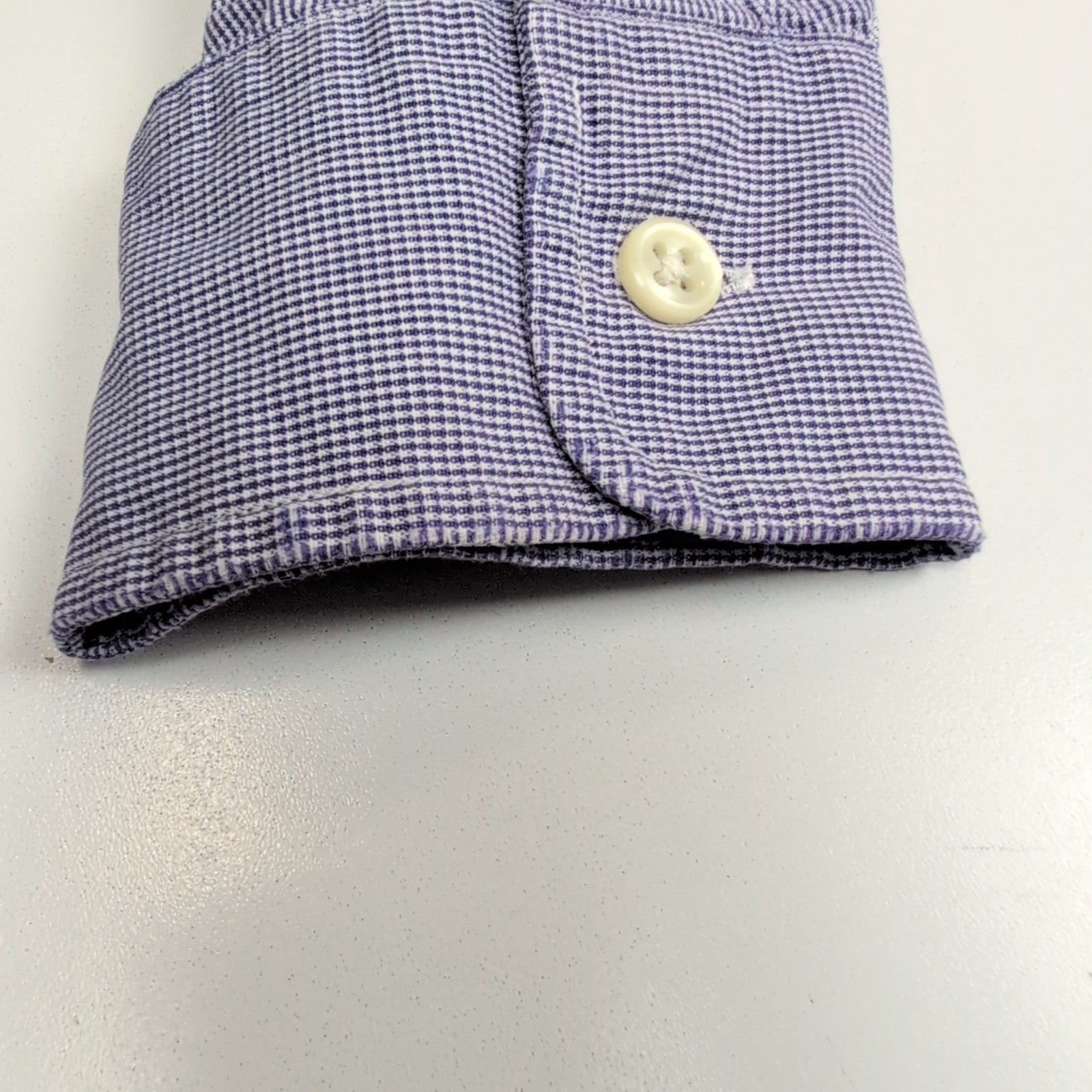 Chemise Ralph Lauren M Violet Bleu Fins Carreaux Manches Longues