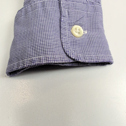 Chemise Ralph Lauren M Violet Bleu Fins Carreaux Manches Longues