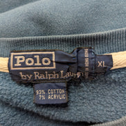 Sweat Polo Ralph Lauren XL XXL bleu marine logo rouge brodé col rond