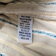 Chemise Ralph Lauren S Jaune Rayures Gaufrées Logo Rouge Manches Courtes