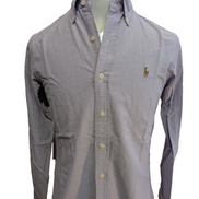 Chemise Polo Ralph Lauren Shirt XS S Custom Fit Oxford Lila Violet Button Down