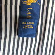 Chemise Ralph Lauren XXL Rayures Noir Blanc Logo Noir Button Down Shirt Coton