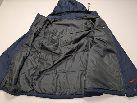 Manteau Nike Virginia Matelassé Bleu Marine Homme Taille L Veste Sportswear 🧥