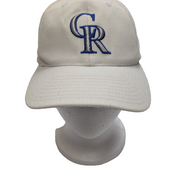 Casquette PUMA Colorado Rockies Vintage Blanche Logo Brodé Argent Bleu