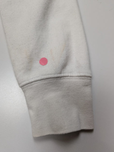 The North Face Sweat à Capuche Blanc Logo Bleu Marine - Taille M Femme