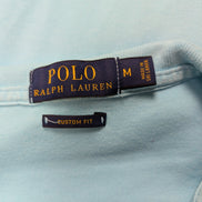 Polo manches courtes Polo Ralph Lauren M bleu turquoise logo orange Custom Fit