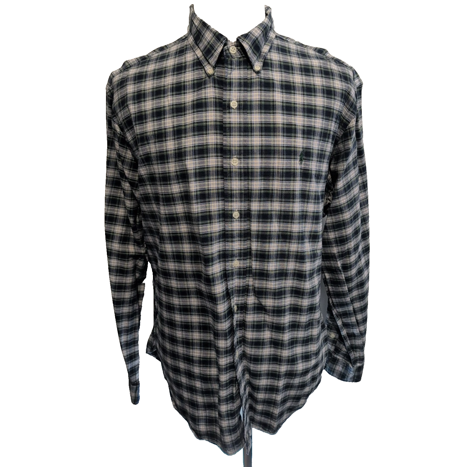 Chemise Ralph Lauren XL Bleue Verte Oxford Classic Fit Button Down Shirt