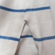Polo Ralph Lauren Homme XL Blanc Rayures Bleues Logo Noir Polo Manches Courtes