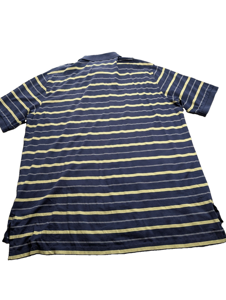 Polo manches courtes Polo Ralph Lauren Golf XL marine rayures jaunes coton Pima