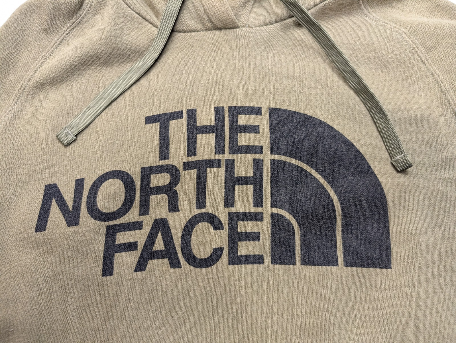 The North Face Sweat à Capuche Kaki Logo Noir - Taille S Femme