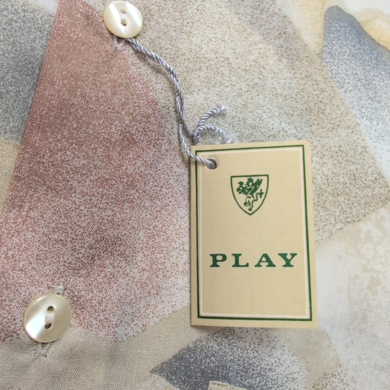 Chemise PLAY Made in Italy L Motifs Abstraits Multicolore Neuve Manches courtes