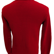 Pull POLO Ralph Lauren Rouge Logo Marine Made in Hong Kong - Taille S