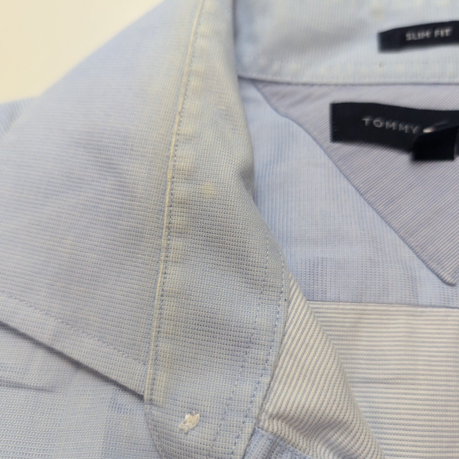 Chemise Tommy Hilfiger Bleu Clair 1 poche Taille L / XL Slim Fit