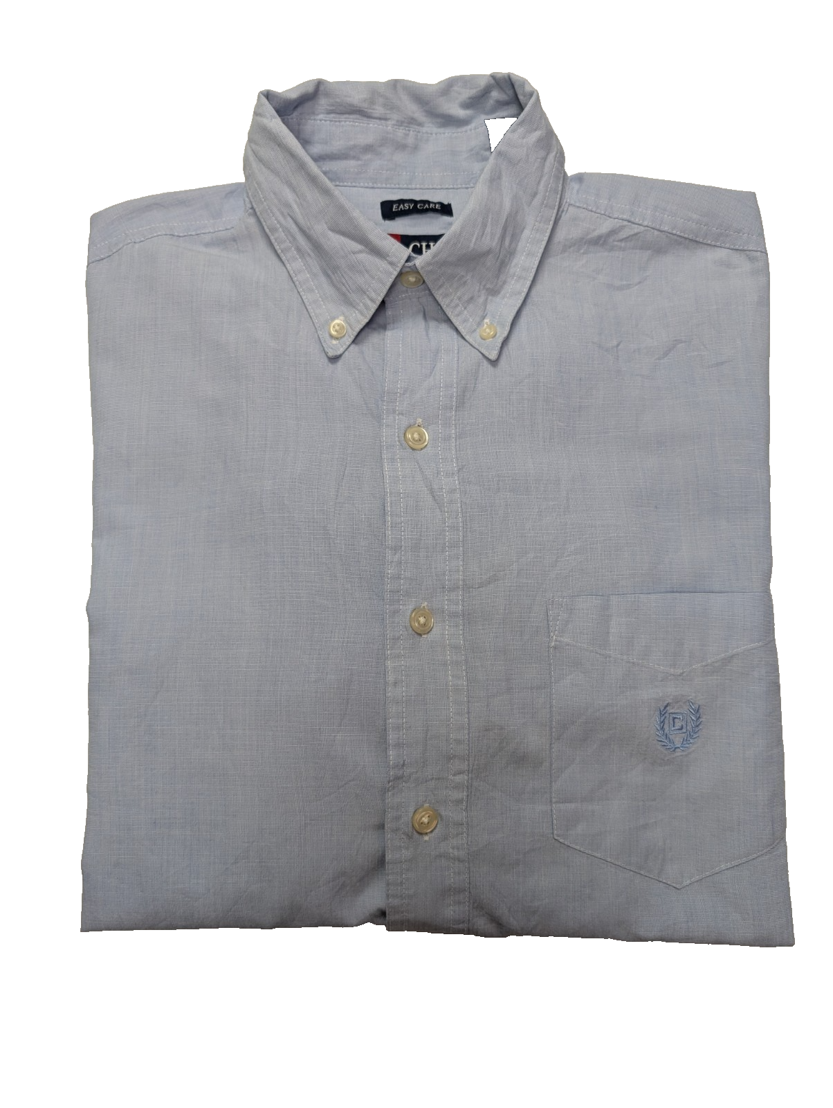 Chemise Chaps manches longues bleu uni taille M #238msch