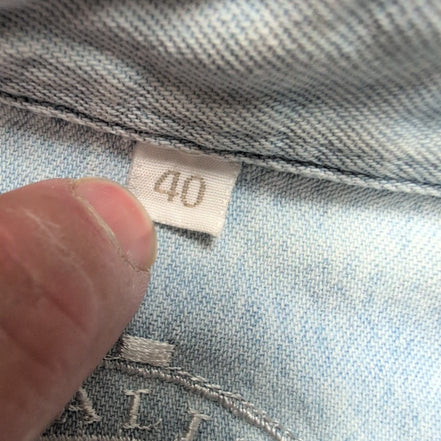 Chemise Dornbusch L 40 Jean Bleu Coton Manches Courtes Vintage