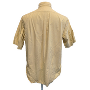 Chemise Shirt Ralph Lauren Jaune Vintage Button Down Manches Courtes L