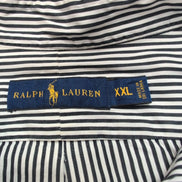 Chemise Ralph Lauren XXL Rayures Noir Blanc Logo Noir Button Down Shirt Coton