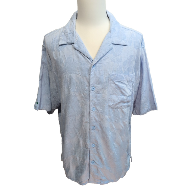 Chemise Hawaïenne OP Ocean Pacific Bleu Rayonne Taille L Grand XL XXL