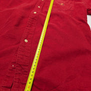 Chemise CHAPS rouge uni manches courtes taille M logo brodé 1 poche homme