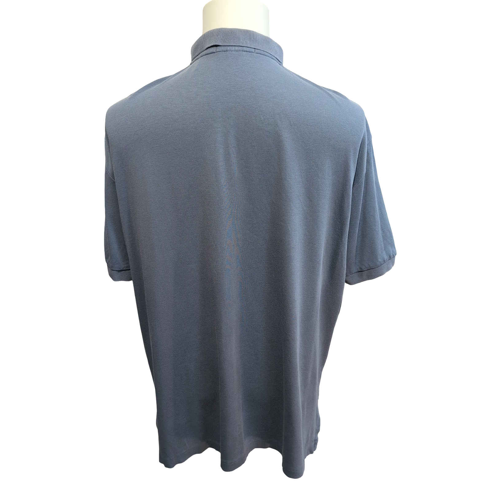 Polo Ralph Lauren Homme L Bleu Gris Chiné Logo Rouge Polo Manches Courtes