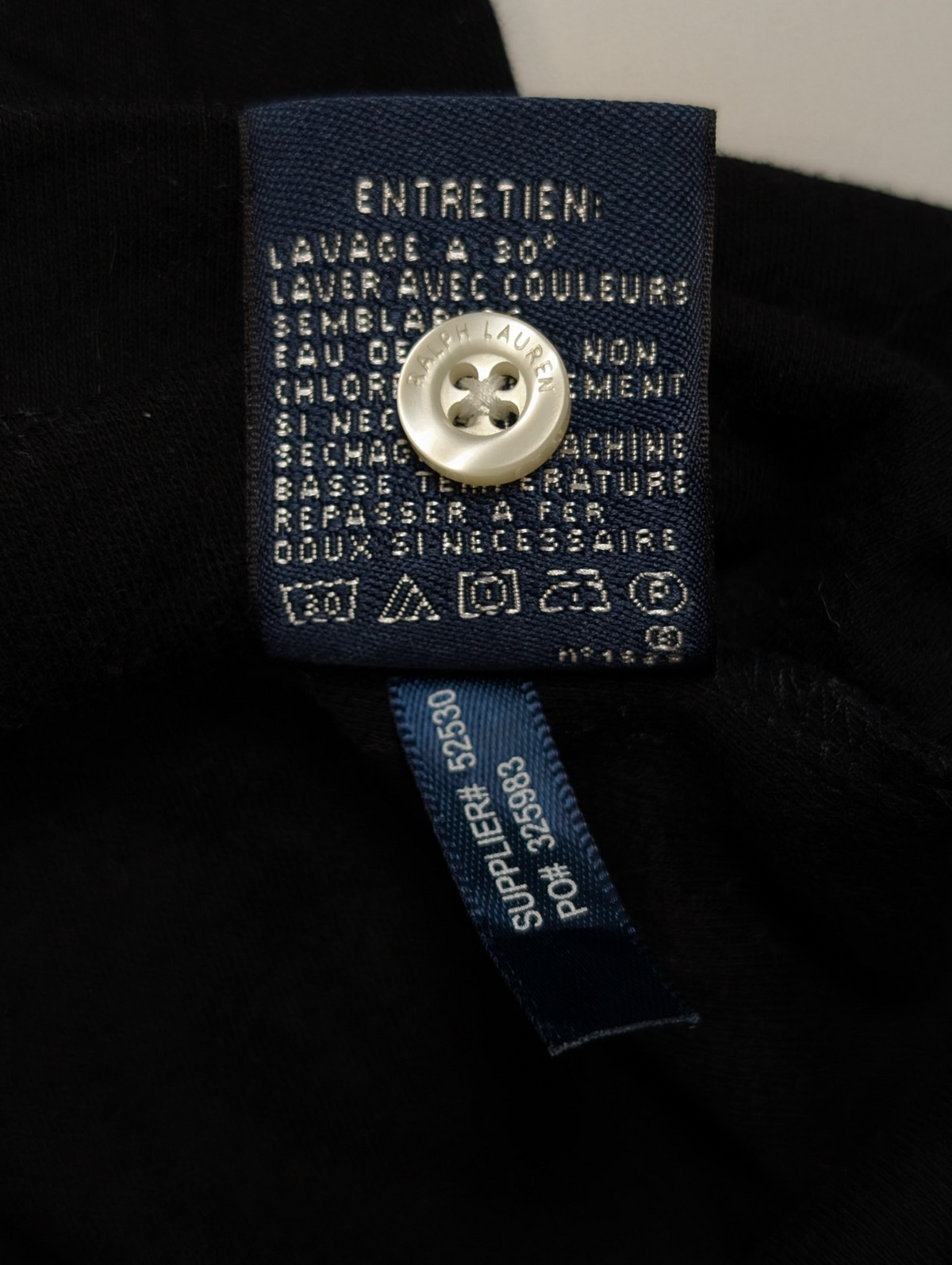 Polo manches courtes Ralph Lauren Sport femme XL taille S/M noir logo rose