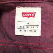 Chemise LEVI'S Homme M Bordeaux Manches Courtes Poche