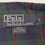 Polo manches courtes Polo Ralph Lauren L carreaux kaki bleu rouge poche coton