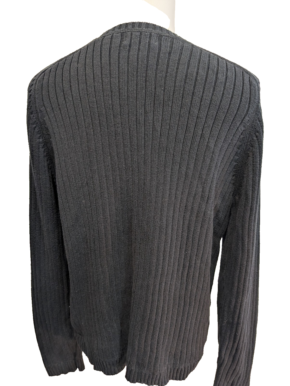 Pull Ralph Lauren Bleu Marine - Rayures Gaufrées & Côtelées - Taille XL