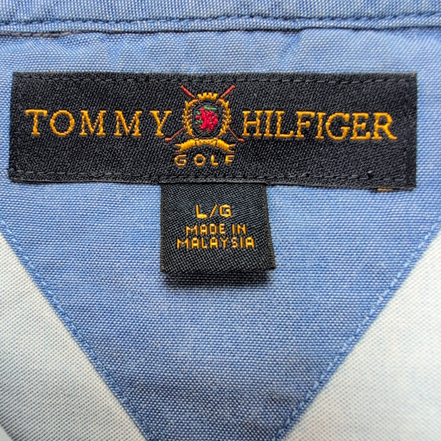Chemise TOMMY HILFIGER Golf Bleu Clair Manches Longues - Taille L