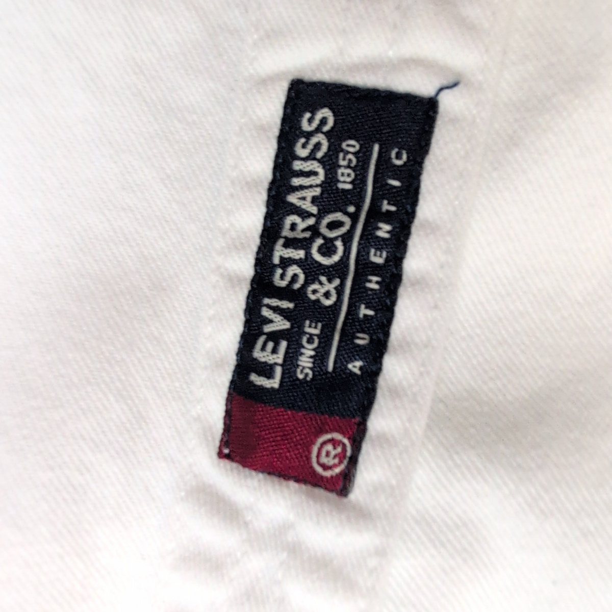 Chemise Levi's L Blanc Jean Coton 2 Poches Boutons Métal Homme