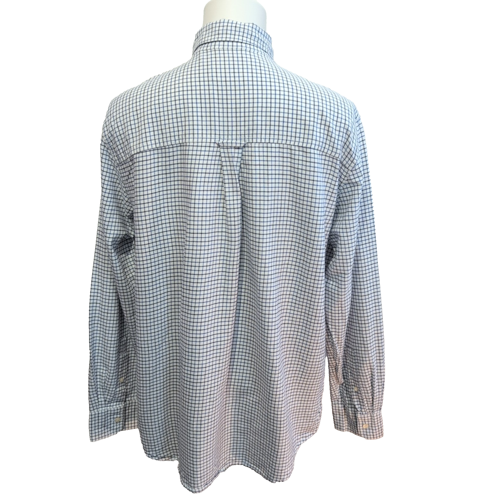 Chemise Chaps bleu blanc petits carreaux 100% coton logo brodé L