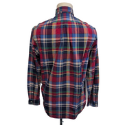 Chemise Ralph Lauren M Oxford Rouge Bleu Vert Carreaux Coton Logo Marron