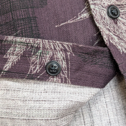 👕 Chemise CHAPS Ralph Lauren XXL (2XL) Vintage 100% Coton Violet Motif Palmiers
